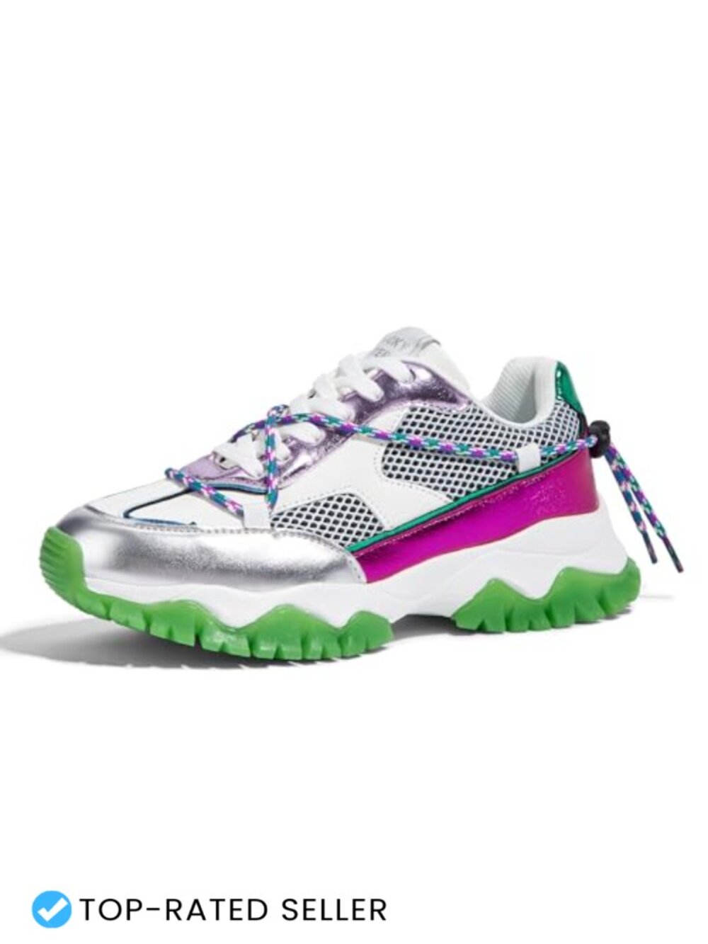 Platform Fashion Sneakers Chunky Lace-Up Casual Walking Shoes